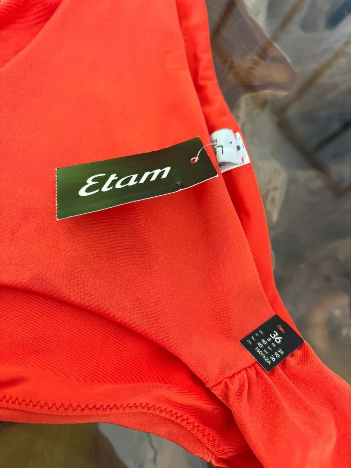 Bas de maillot de baño Etam naranja brillante 36 – photo 3
